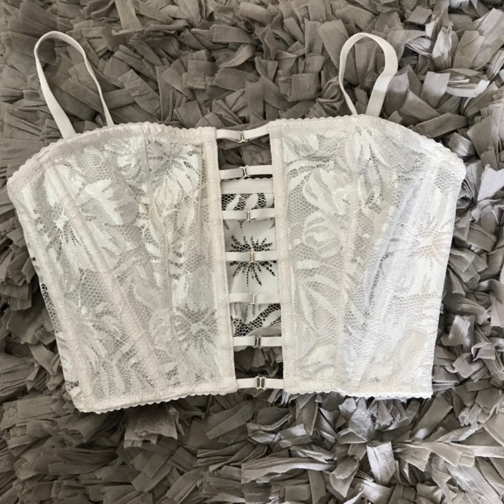 White Printed Bralette